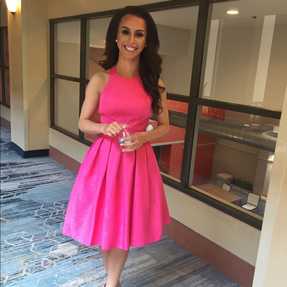 Sherri Hill Fuchsia cocktail dress